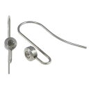 2mmジュエルホールステンレスフックパーツ(ショート) ピアスパーツ DIY用 アメリカンピアス フックピアス 低アレルギー ステンレスピアス メンズ レディー...