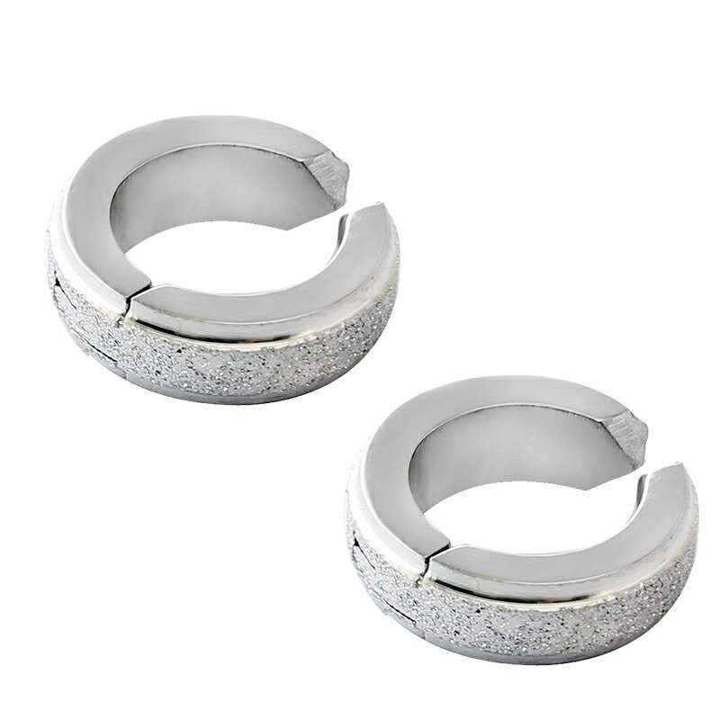 ピアス専門ショップGreen Piercingのギャラクシー ステンレスイヤリング 1個販売 ラメ イヤーカフ 痛くない メンズ レディース サージカルステンレス316L 挟む はさむ イヤークリップ フェイクピアス 軟骨 耳たぶ フープピアス風 リングピアス風 ノンホールピアス ノンホールイヤリング｜アングル2