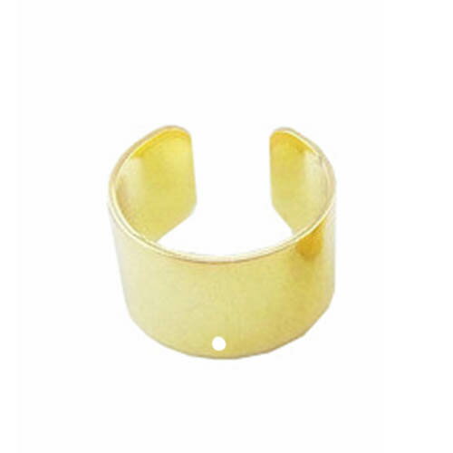 穴あきイヤーカフDIYパーツ(ゴールドメッキ)/1個販売 金メッキ イヤリング ノンホールピアス イヤカフ 金メッキ ハンドメイド チャームが付けれる ハンドメ...