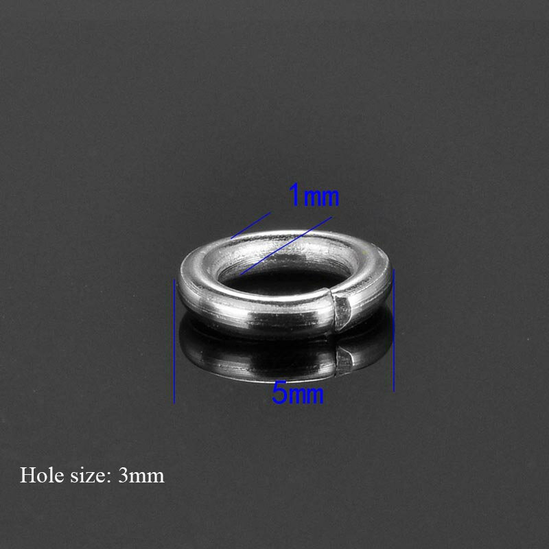 5.0mmx1.0mm ステンレス丸カン/50個販売 サージカルステンレス マルカン 〇カン 丸環 丸リング まるかん ハンドメイド DIY フリマ パーツ つ...