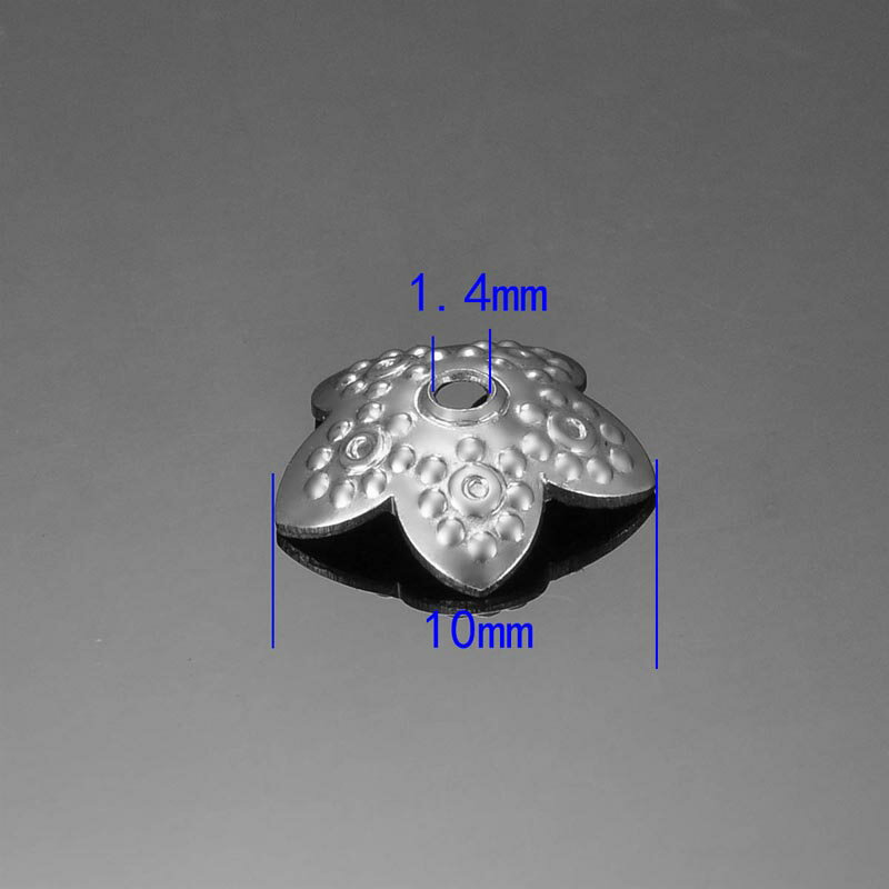 10.0mmステンレスフラワービーズキャ