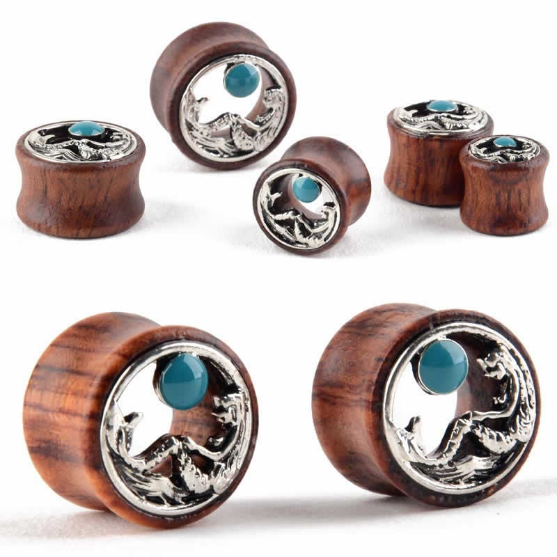 マーメイド ウッドプラグ 12mm 12.0mm 14mm 14.0mm 16mm 16.0mm 木製 金属アレルギ...