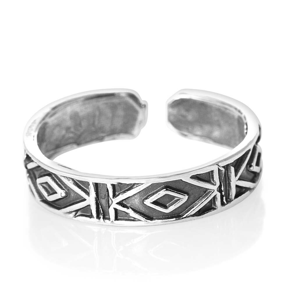 プリントトゥリング シルバー925 スターリングシルバー シルバーリング 足の指輪 トーリング 足のリング ピンキーリング フリーサイズ レディース メンズ チ...