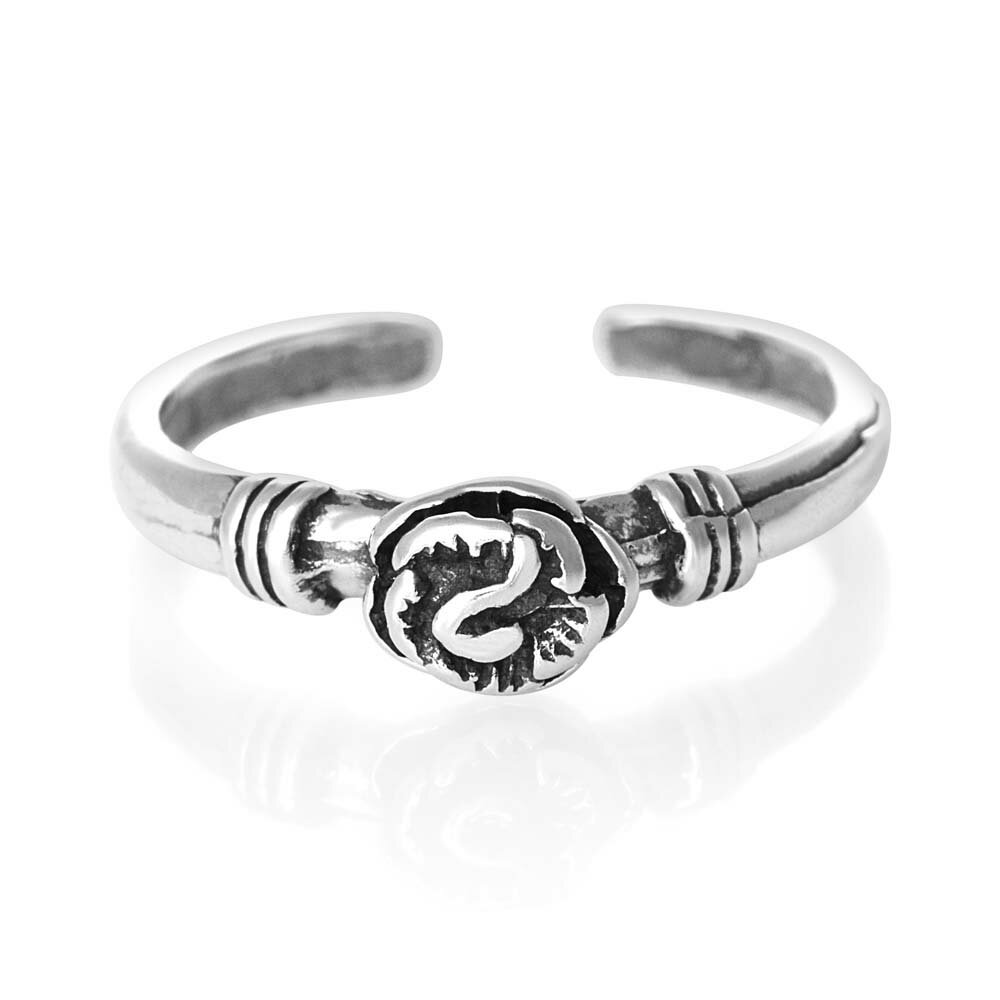 ローズトゥリング シルバー925 スターリングシルバー シルバーリング 足の指輪 トーリング 足のリング ピンキーリング フリーサイズ レディース バラ 薔薇 ...