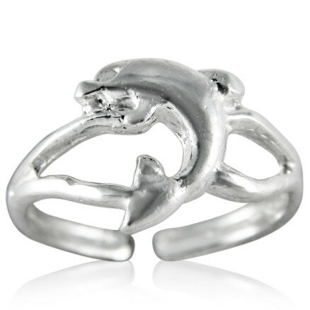 ドルフィントゥリング シルバー925 スターリングシルバー シルバーリング 足の指輪 トーリング 足のリング フォークリング ピンキーリング フリーサイズ レデ...