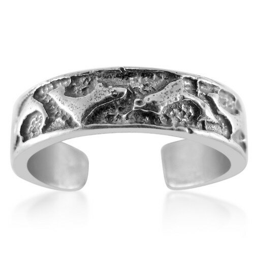 ドルフィンランドトゥリング シルバー925 スターリングシルバー シルバーリング 足の指輪 トーリング 足のリング フォークリング ピンキーリング フリーサイズ...