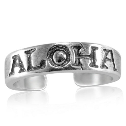 ALOHAトゥリング シルバー925 スターリングシルバー シルバーリング 足の指輪 トーリング 足のリング フォークリング ピンキー フリーサイズ レディース...