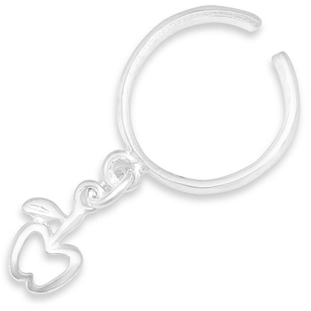 アップルチャームトゥリング シルバー925 スターリングシルバー シルバーリング 足の指輪 トーリング 足のリング フォークリング ピンキーリング フリーサイズ...