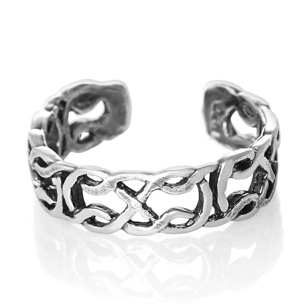 ワイヤーネットトゥリング シルバー925 スターリングシルバー シルバーリング 足の指輪 トーリング 足のリング フォークリング ピンキーリング フリーサイズ ...