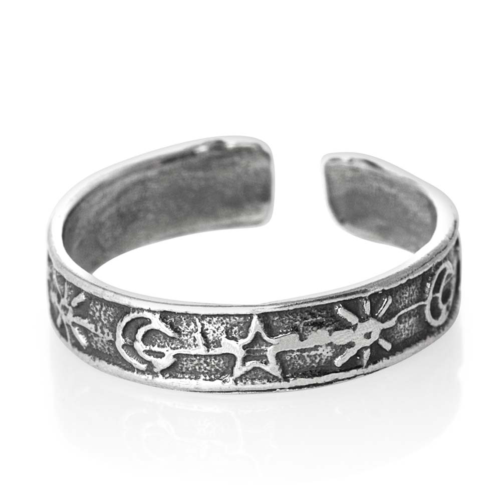 コスミックトゥリング シルバー925 スターリングシルバー シルバーリング 足の指輪 トーリング 足のリング フォークリング ピンキーリング フリーサイズ レデ...