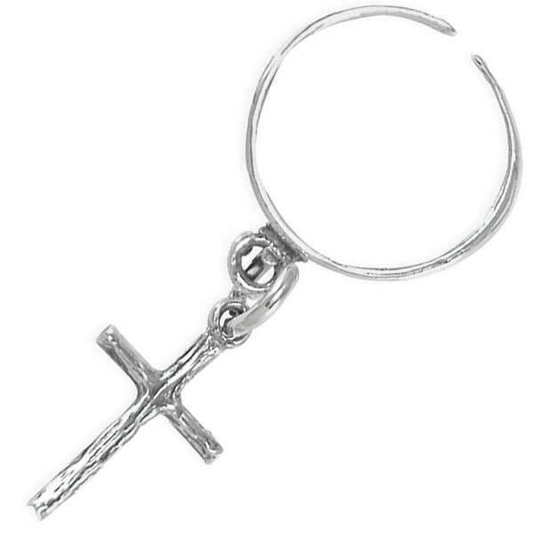 アンティーククロスチャームトゥリング シルバー925 スターリングシルバー シルバーリング 足の指輪 トーリング 足のリング フォークリング ピンキーリング フ...