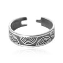 リップルトゥリング シルバー925 スターリングシルバー シルバーリング 足の指輪 トーリング 足のリング フォークリング ピンキーリング フリーサイズ レディ...