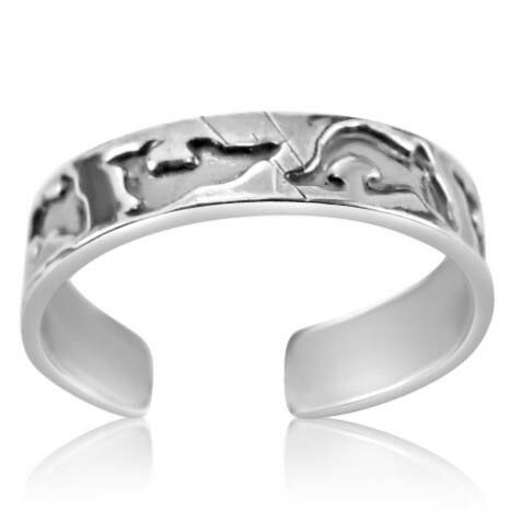 イルカトゥリング シルバー925 スターリングシルバー シルバーリング 足の指輪 トーリング 足のリング フォークリング ピンキーリング フリーサイズ レディー...