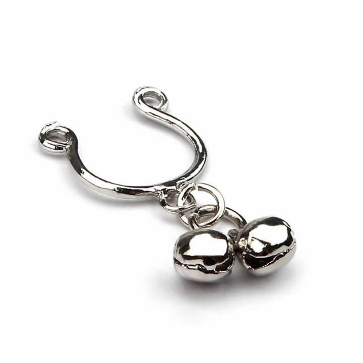 ベル ニップルクリップ 1個販売 ノンホールピアス ニップルピアス ボディーピアス ボディピアス 鈴 スズ リンリン ニップルピアス イヤリング イヤーカフ はさむ 乳首 耳 鼻 セプタム 開けない メンズ レディース 男性 女性 彼氏 彼女 プレゼント 音色 おもしろい 面白い