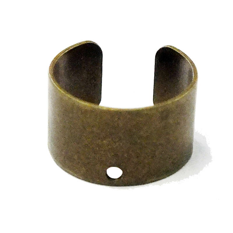 穴あきイヤーカフDIYパーツ(アンティークゴールドメッキ)/1個販売 金メッキ イヤリング ノンホールピアス イヤカフ 金メッキ ハンドメイド チャームが付けれ...