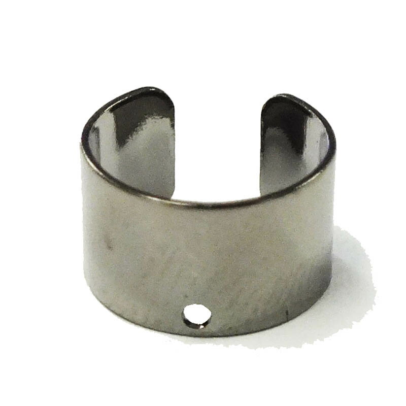 穴あきイヤーカフDIYパーツ(メタルブラックメッキ)/1個販売 金メッキ イヤリング ノンホールピアス イヤカフ ハンドメイド チャームが付けれる ハンドメイ ...