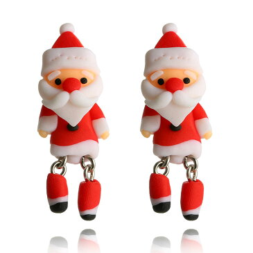 フィギアピアス(クリスマス サンタクロース) 1個販売 バックキャッチピアス 面白 手作り ユニーク おもちゃ 立体 3D おもしろ メンズ レディース 人形 ヌイグルミ 立体 オモシロ 仮装 コスプレ プレゼント サンタさん 20G ジャケットピアス ギフト 20G 冬 可愛い