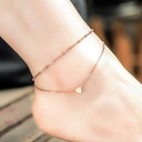 ダブルラインハートアンクレット 重ね付け 金メッキ 金色 ゴールド チェーン 2周巻 2重 レディース ペア ブレスレット 裸足 素足 足首 サンダル ミュール...