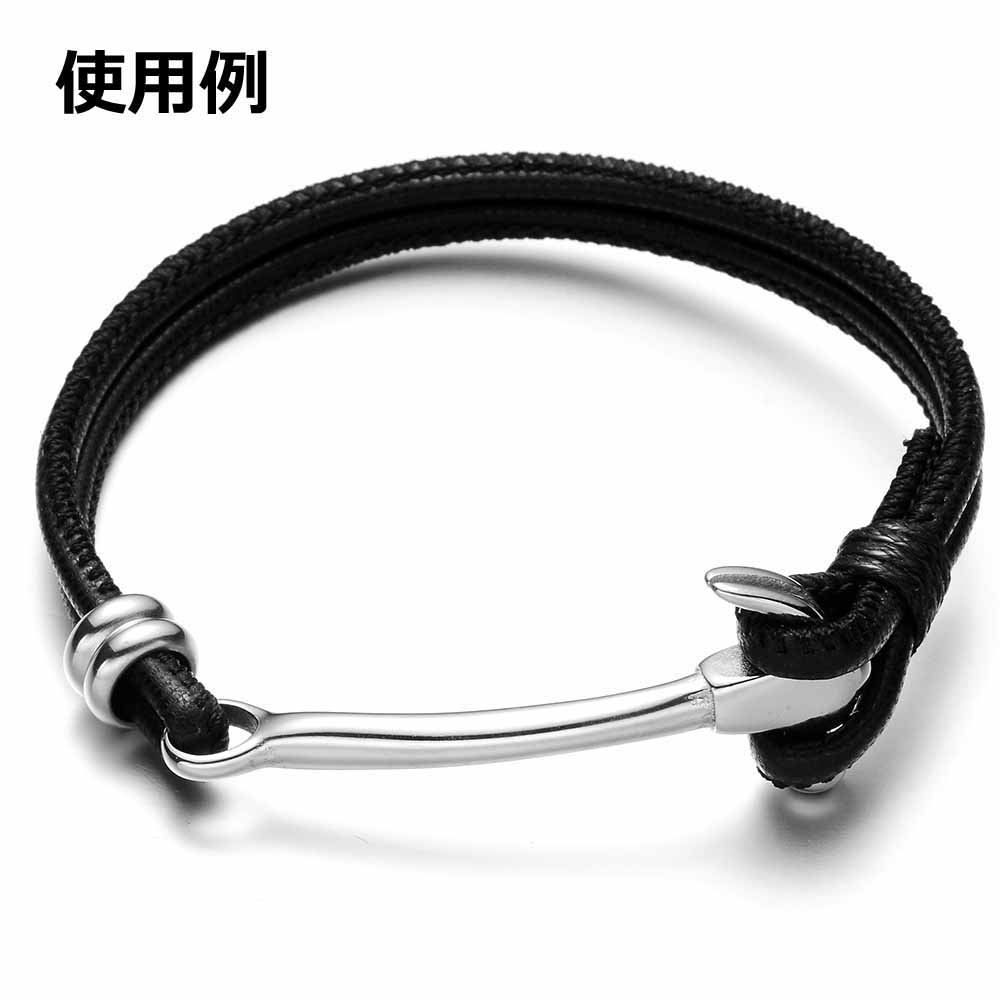 [ サージカルステンレス316L製 ペンダントトップ 止具パーツ ] 穴の大きさ5mm アックス型 斧型 オノ型 武器型 革紐用 ロープ用 エンドステンレスパーツ 1個 ブレスレット ネックレス 止め具 留め具 金具 修理 フリマ DIY 手作り ハンドメイド 材料 留め金