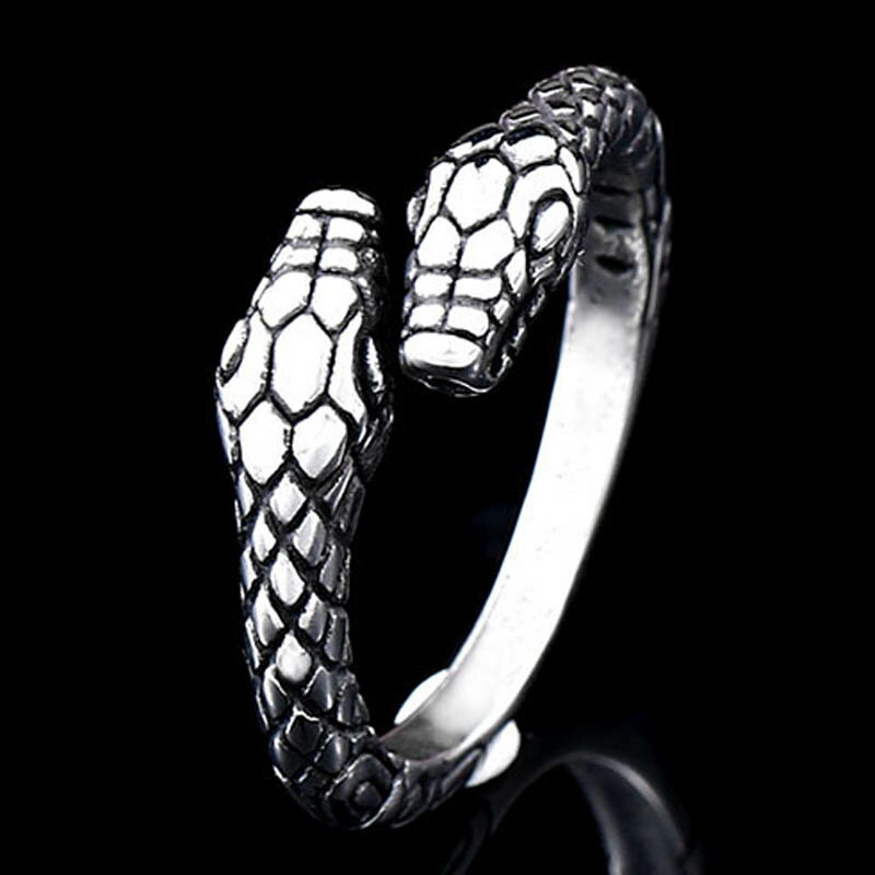 ハブステンレスリング（LRC465）サイズ/12号/13号/14号/15号/16号/17号/18号/19号/20号/21号/22号/23号/24号/25号/26号/27号/28号/29号/30号/31号 フリーサイズ ファランジリング 指輪 サージカルステンレス316L メンズ レディース ペアリング ヘビ 蛇 スネーク スネイク