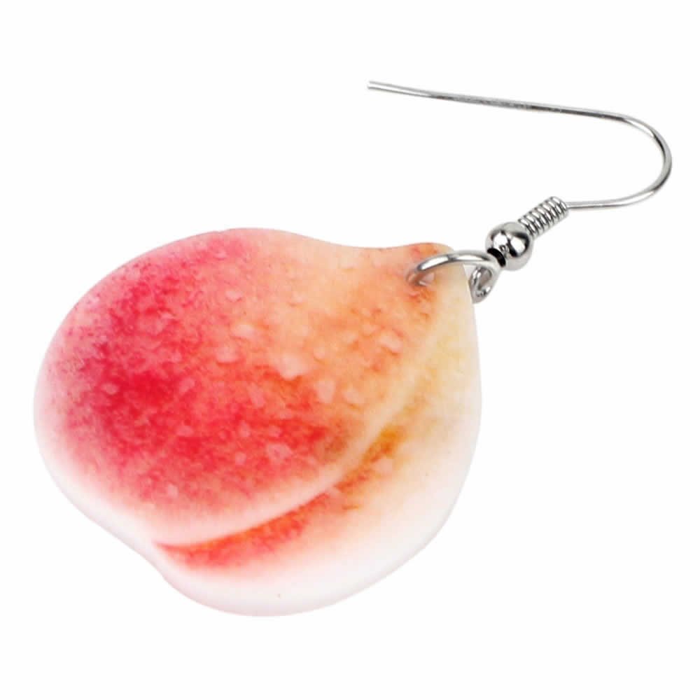 モモ リアルステンレスピアス/1個販売 20G 20ゲージ もも 桃 ピーチ フルーツ 果物 八百屋さん 果実 可愛い 人気 おもしろ オモシロ サージカルステ...