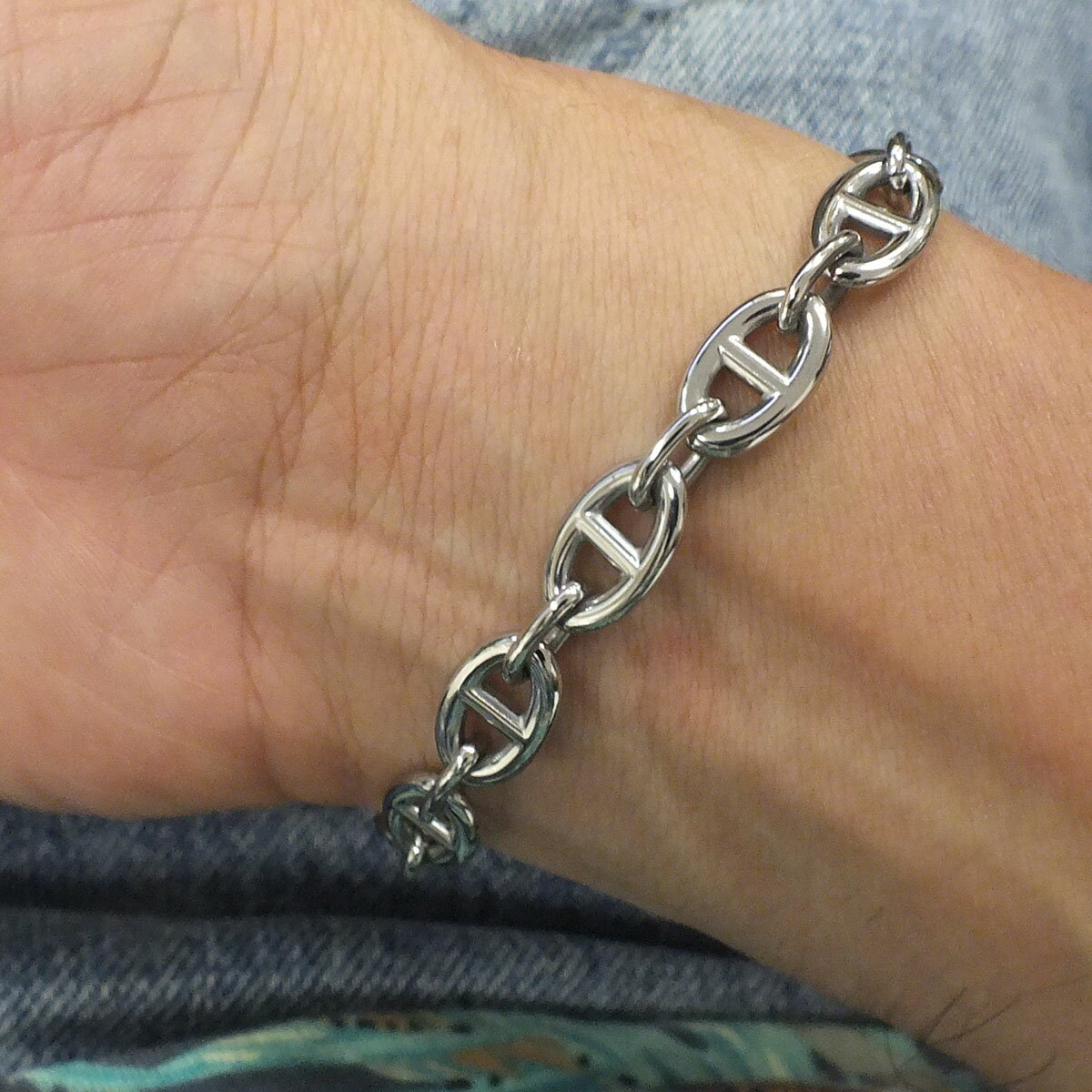 [2本セット ペア用]ハーネスリンクステンレスブレスレット メンズ用 レディース用 ペアルック サージカルステンレス316L バングル 金属アレルギー 腕輪 手首 ペアルック アクセサリー プレゼント ギフト クリスマス 誕生日 記念日 Tバー バングル 彼氏 彼女 アンクレット