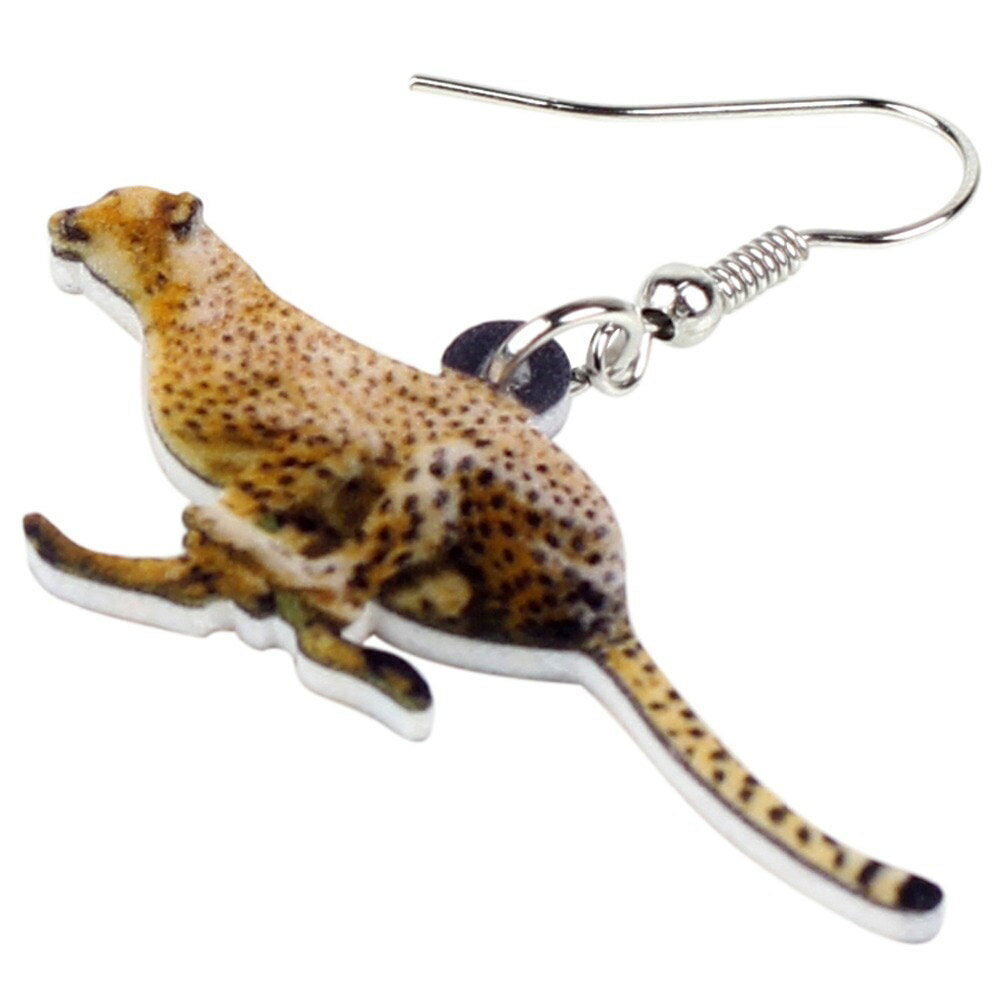 チーター リアルステンレスピアス/1個販売 20G 20ゲージ 豹 ヒョウ レパード 足早い 動物園 アニマル ..