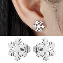 楽天ピアス専門ショップGreen Piercing雪の結晶ステンレスピアス 1個販売 スノークリスタル 冬 サージカルステンレス316L 20G 20ゲージ レディース メンズ ペア用としても キャッチピアス 軟骨 耳たぶ 男性 女性 クリスマス 成人式 銀色 低アレルギー スタッドピアス プレゼント ギフト 人気 ウインター スキー