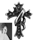 アポロクロスステンレスピアス 1個販売 片耳 十字架 ブランド 大きい 大きめ ロザリオ メンズ レディース サージカルステンレス316L 18G 18ゲージ 軟骨 耳 キャッチピアス ステンレス ピアス スーツ 成人式 結婚式 男子 彼氏 バレンタインデー プレゼント クリスマス ギフト
