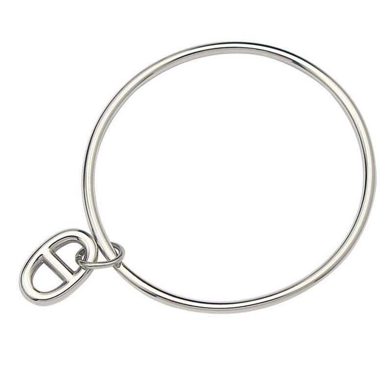 アンカーチェーンチャームリングバングル マリン 碇 錨 イカリ 船 腕輪 サージカルステンレス316L 揺れる ワンポイント メンズ レディース 二の腕 高級 ...