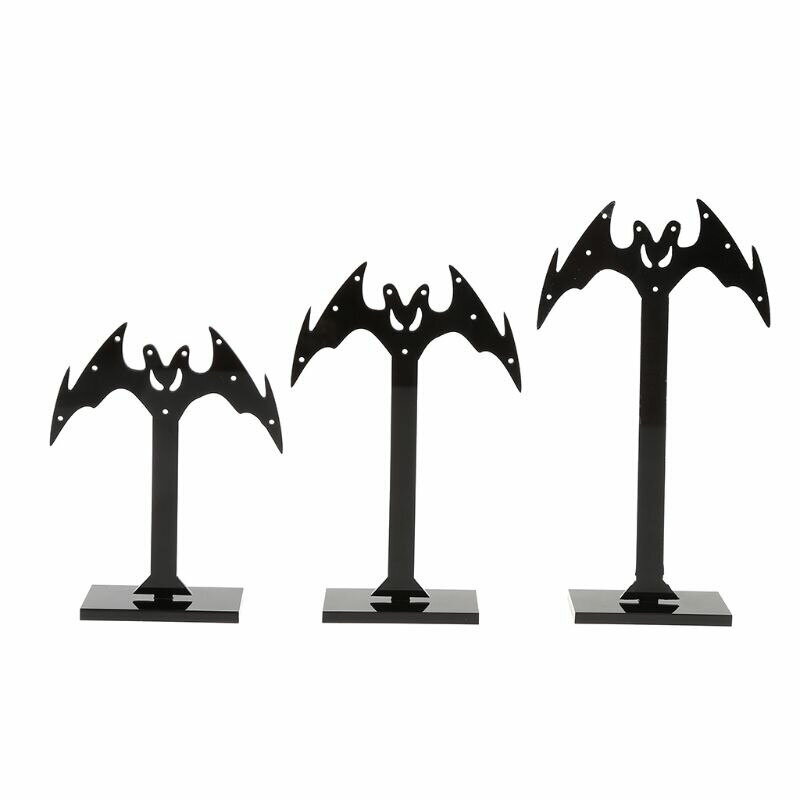 バンパイアピアススタンド 3個セット 黒色 ピアスたて ピアスディスプレイ 店舗用 什器 イヤリングスタンド 3つ コウモリ 蝙蝠 悪魔 サタン デビル バット...