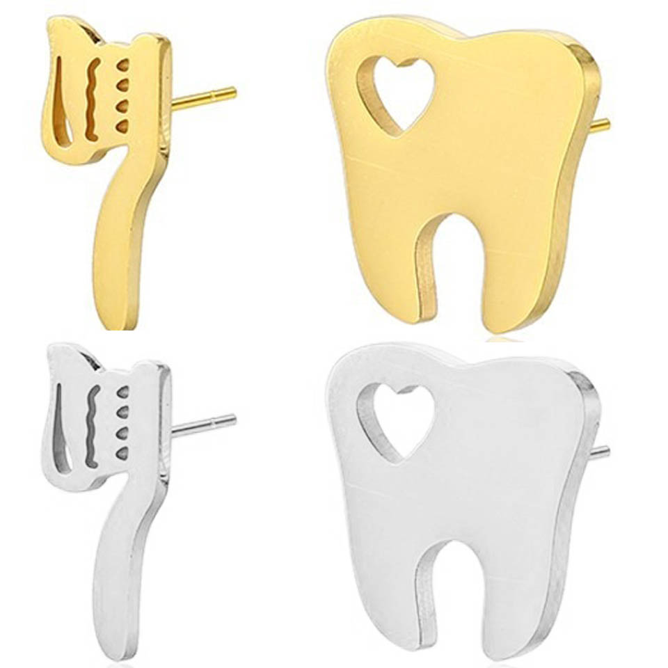 デンタルステンレスピアス/1ペア販売 ステンレス シルバー ゴールド キャッチピアス スタッドピアス メ..