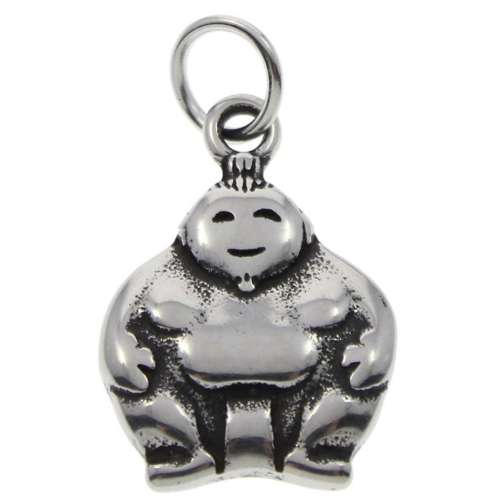 相撲レスラーステンレスペンダントトップ スモウ 関取 横綱 大関 相撲取り 小結 重量 人間 可愛い おもしろ 面白い サージカルステンレス316L ネックレス...