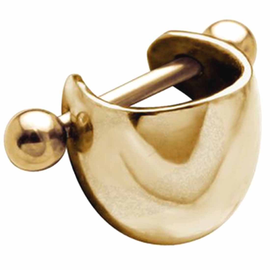 大人可愛い！アーマーヘリックス（ゴールド） 16ゲージ 16G ボディピアス ストレートバーベル サージカルステンレス316L 軟骨ピアス ヘリックス トラガス 金属アレルギー メンズ レディース 高級 プレゼント ギフト 金色 シンプル プレーン ボディーピアス カフ型