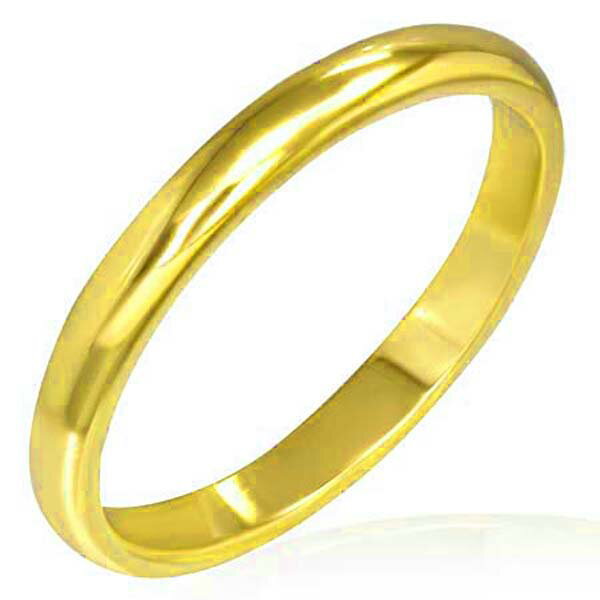 スリムゴールドステンレスリング(VRR055) サイズ/09号/10号/12号/13号/15号/18号/20号/23号/28号 金色 シンプル 細身 細い 2m...