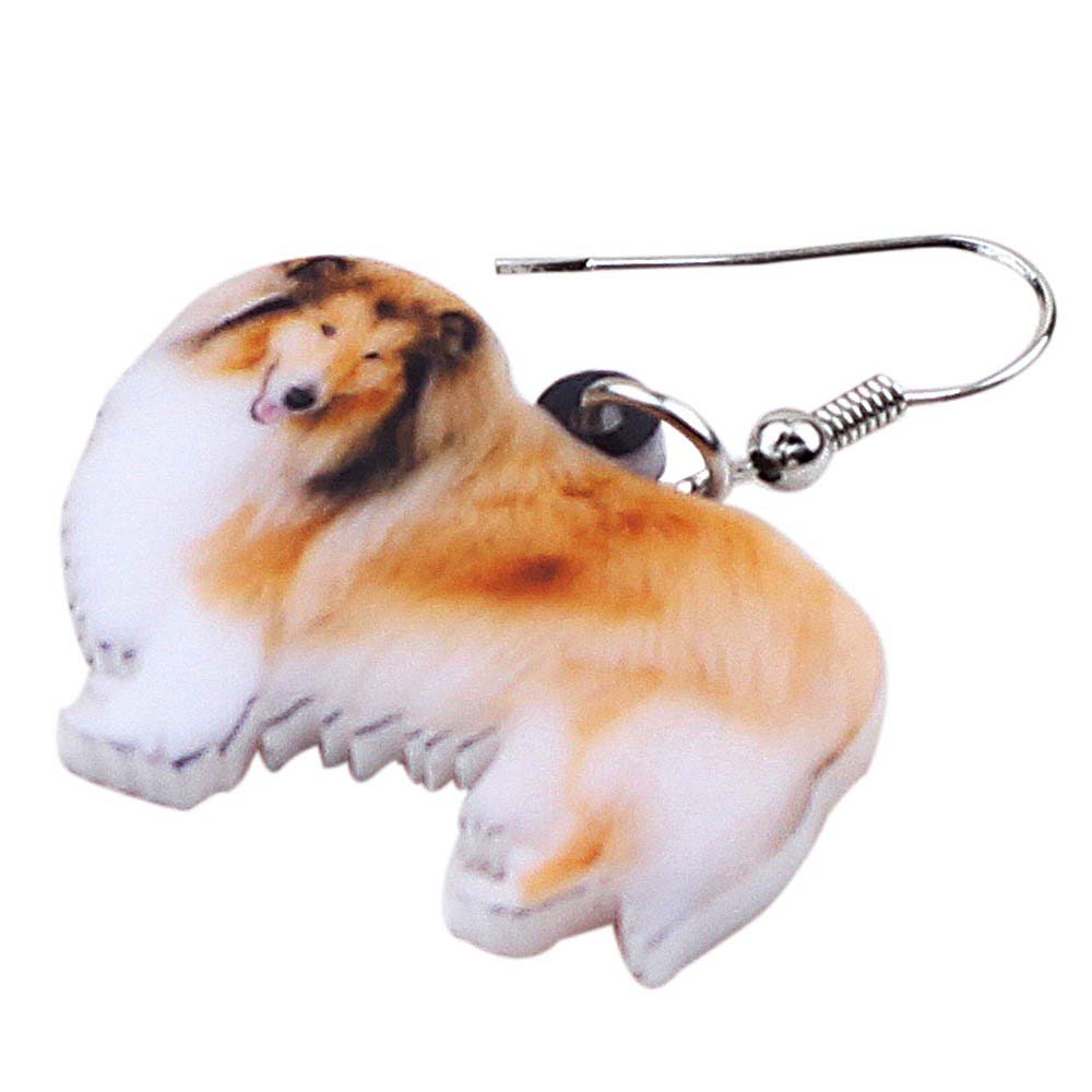 ラフ コリー リアルステンレスピアス/1個販売 20G 20ゲージ 犬 イヌ ドッグ アニマル 動物 可愛い 人気 おもしろ オモシロ サージカルステンレス316L ユニーク メンズ レディース 揺れる フックピアス アメリカンピアス アクリル プレゼント ギフト ペット 牧羊犬