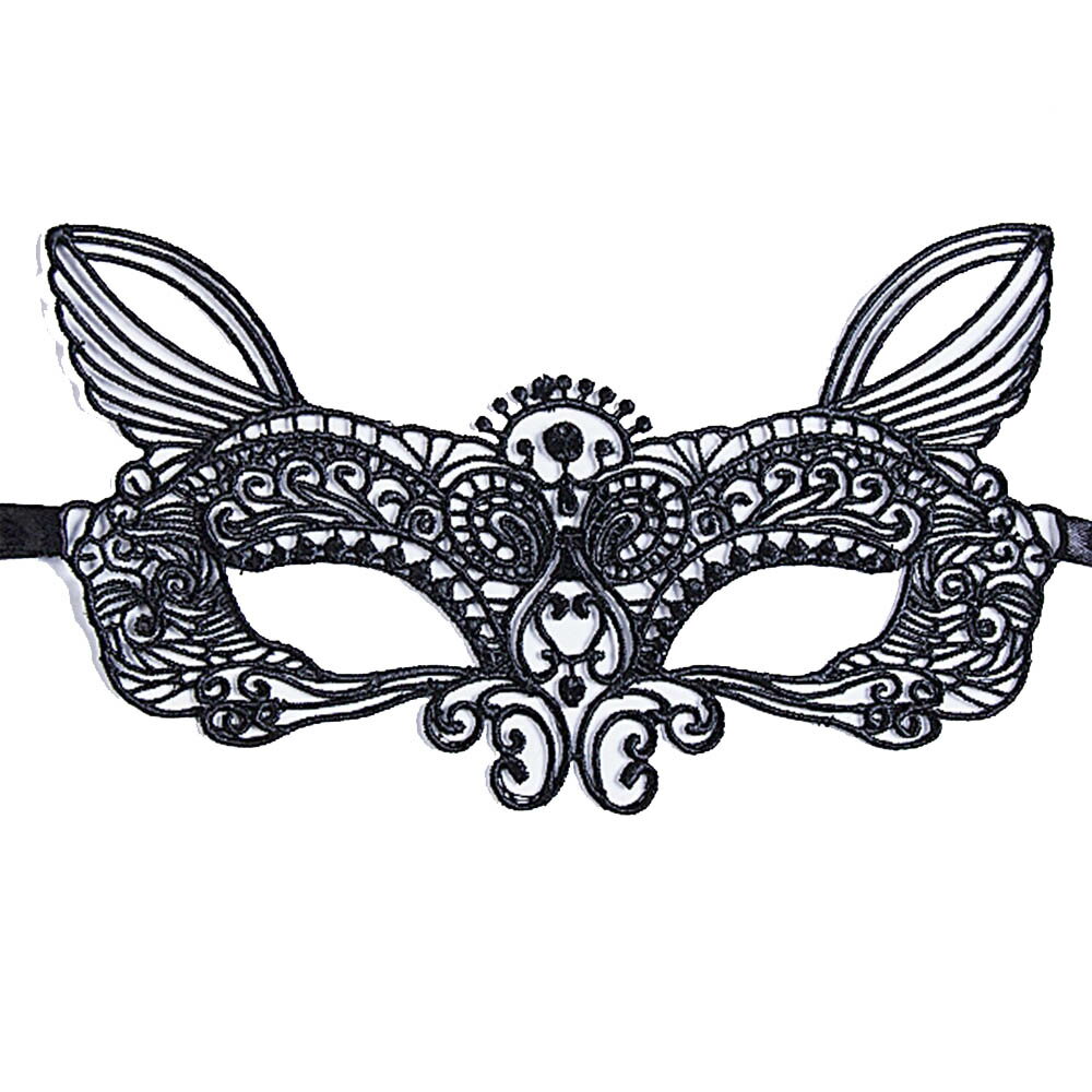 ブラックレースアイマスク(キャッツ) 仮面 仮装 舞踏会 大人ハロウィン ハロウィーン ブラック ボンデージ風 黒い 黒色 コスチューム 変装 コスプレ メンズ...
