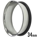 34mm ホール ボディピアス シングルフレアアイレット ボディーピアス 34ミリ 34.0mm サージカルステンレス316L メンズ レディース フレヤ 片側 大きい ビッグ ラージ ゴムキャッチ ホールトゥピアス リングを通す 耳 穴 彼氏 彼女 男 女 シルバー 銀色 プレゼント ギフト