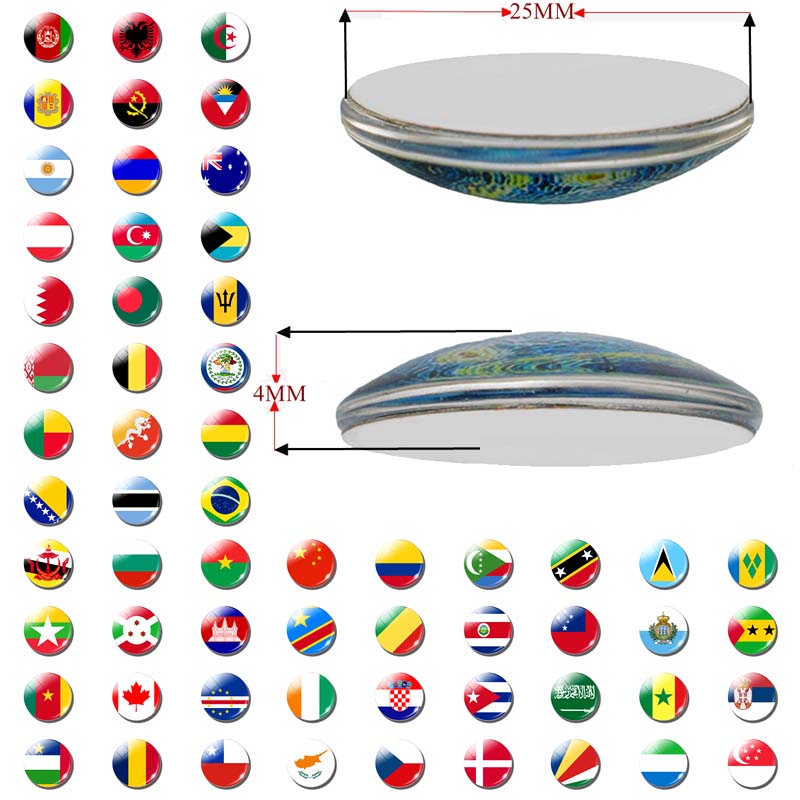 25mm 国旗カボションガラスパーツ/1個販売 アクセサリー ペンダント ピアス タイピン バッチ クラフト DIY ハンドメイド 手作り カボーション ミール...