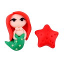 フィギアピアス(マーメイドとヒトデ)/1ペア販売 人魚 スターフィッシュ 星 マーメード 人魚姫 可愛い 人気 おしゃれ キャッチピアス 面白い ユニーク 立体 3D おもしろい 手作り メンズ レディース 20G 20ゲージ ハロウィン 仮装 クリスマス プレゼント プリンセス(4)
