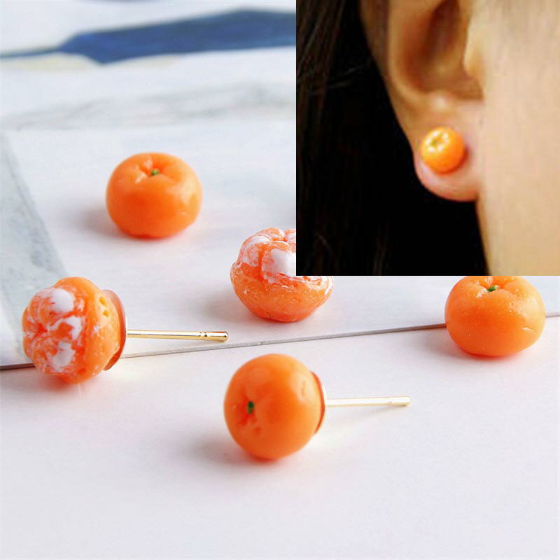 みかんピアス 1ペア 20G 20ゲージ 食玩 食品サンプル オレンジ 蜜柑 ミカン 果物 フルーツ おもしろい 面白い キャッチピアス スタッドピアス 冬 正月 こたつ 人気 ユニーク 彼氏 彼女 男性 女性 プレゼント ギフト 食べ物 忘年会 新年会 フード 食品 メンズ レディース 冬