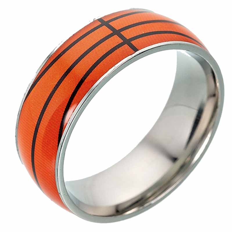 バスケットボールステンレスリング(PRB045)サイズ/16号/18号/21号/26号 面白い おもしろい 球 スポーツ バスケット バスケ バスケ部 観戦 指...