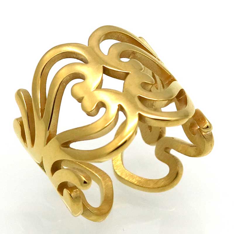 ゴールドハートエンブレムステンレスリング(LRC245)サイズ/12号/13号/14号/15号/16号/17号/18号/19号/20号/21号/22号/23号/...