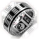 八卦スピンステンレスリング(RRR083)サイズ/16号/19号/22号/23号/24号/28号 陰陽 漢字 面白い おもしろい 回転 回る スピナー 指輪 サ...