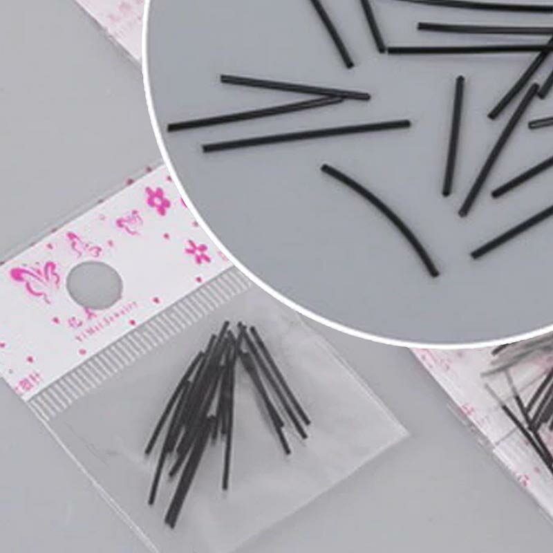 ブラック 0.7mm アクリルピアス ポスト / 20個セット 棒 メンズ レディース 金属アレルギー対応 キャッチピアス スタッドピアス プラスティック プラ...