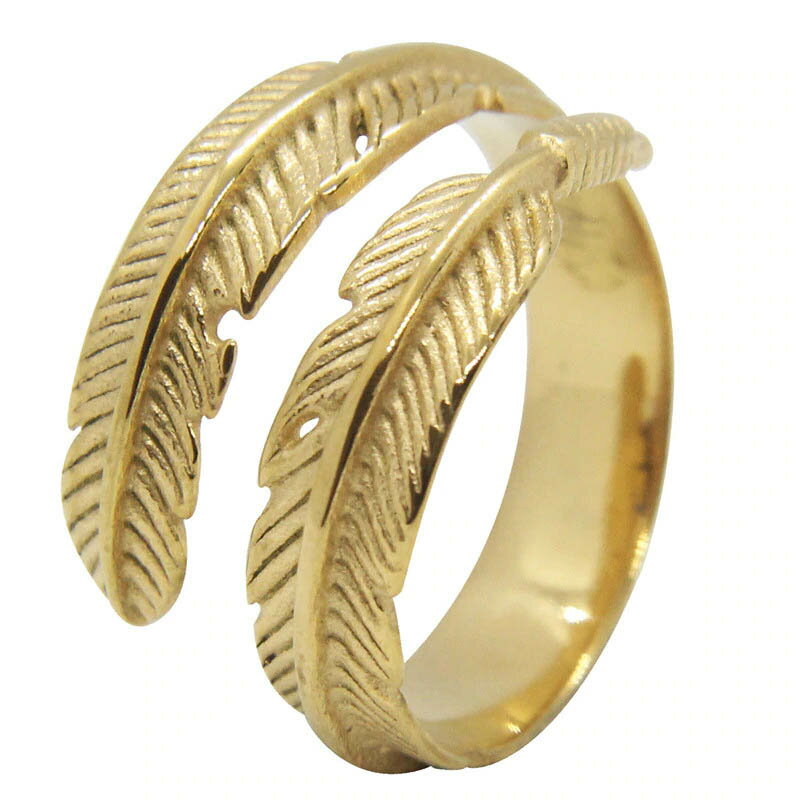 ゴールドフェザーステンレスリング(RCH029)サイズ/16号/17号18号/19号/20号/21号/22号/23号/24号/25号/26号/27号/28号/2...