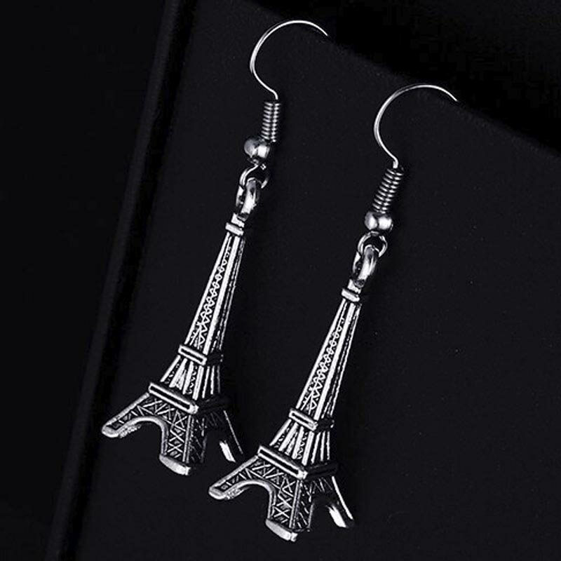 エッフェル塔 ステンレスピアス/1個販売 片耳分 サージカルステンレス316L メンズ レディース 揺れる フックピアス チャーム 20G 20ゲージ ファッシ...
