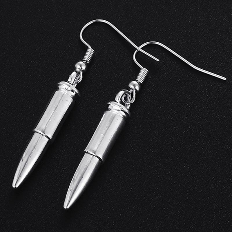 楽天ピアス専門ショップGreen Piercing弾丸 ステンレスピアス/1個販売 片耳分 サージカルステンレス316L メンズ レディース 揺れる フックピアス チャーム 20G 20ゲージ ファッションピアス 20g 人気 男性 女性 プレゼント ギフト おもしろい 銃弾 ライフル サバゲー サバイバルゲーム 銃 ガン 鉄砲 ピストル