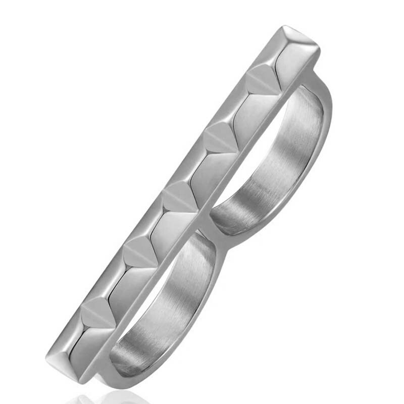 バージョイントナックルステンレスリング(PRB040)サイズ/25号27号 指輪 サージカルステンレス316L メンズ レディース ペアリング プレゼント ギフ...