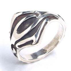 フィッシュフック シルバーリング サイズ/13号 スターリングシルバー シルバー925 指輪 高級 メンズ レ..